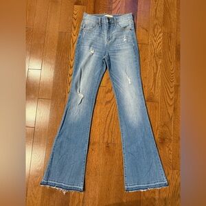 Harper Heritage Trendy Light Blue Flare Jeans for Women